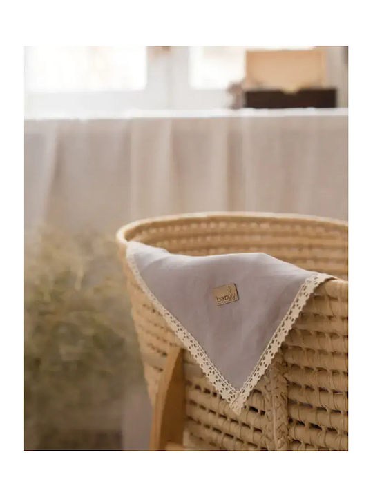 BabyLy Pătură Pepinieră Swaddling pături 100% bumbac Gri 100x100cm