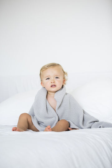 Down Town Home Blanket Nursery Swaddling Blankets Knitted Gray 70x90cm