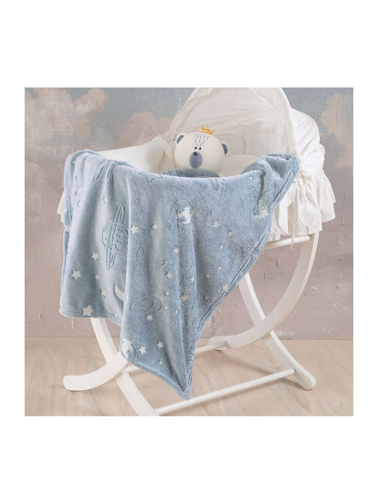 Rythmos Pătură Pătuț Oddity Fleece Albastră 110x140cm