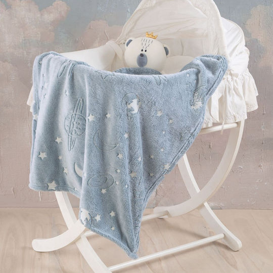 Rythmos Decke Kinderbett Oddity Vlies Hellblau 110x140cm