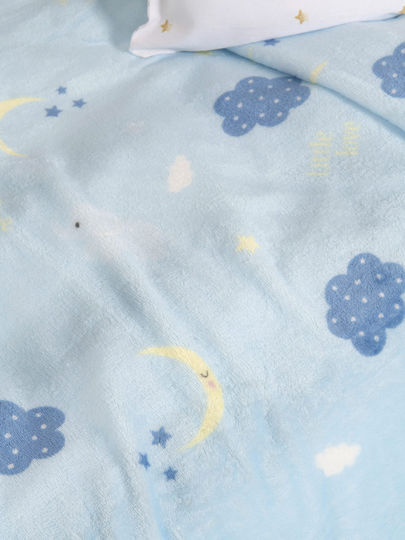Nima Blanket Nursery Swaddling Blankets Fleece Light Blue 80x110cm