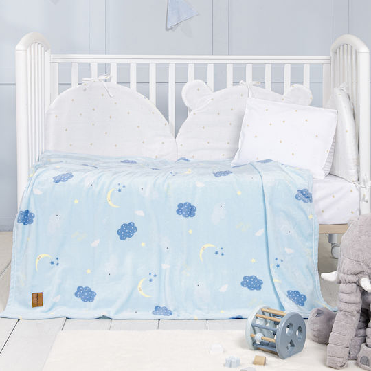 Nima Blanket Nursery Swaddling Blankets Fleece Light Blue 80x110cm