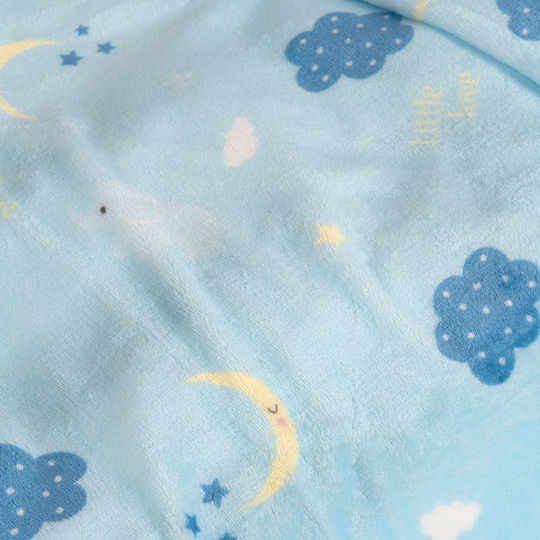 Nima Blanket Nursery Swaddling Blankets Fleece Light Blue 80x110cm