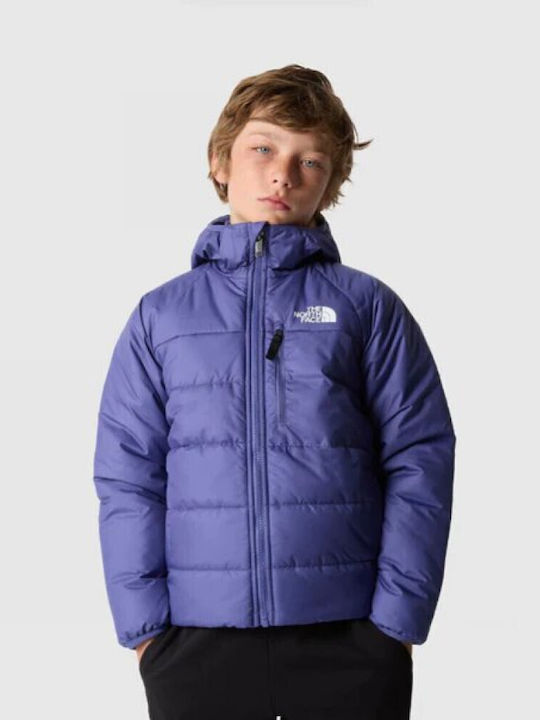 Reversible Perrito Waterproof Kids Sports Coat Double Sided Hooded Purple