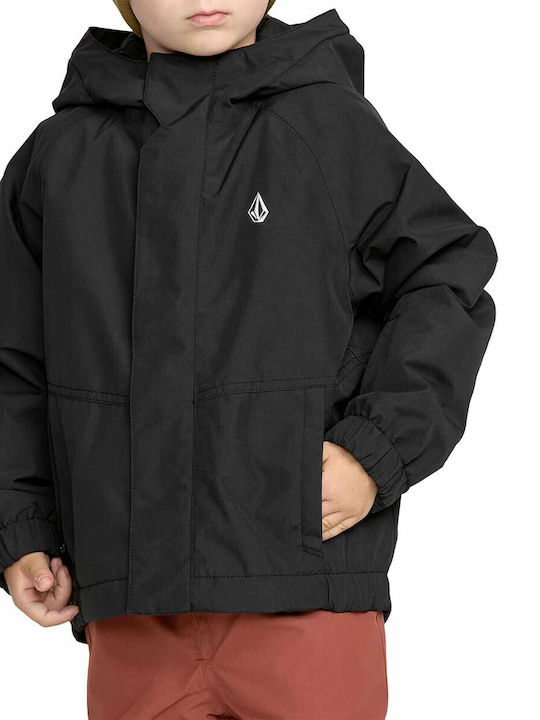 Little Flurry Insulated Παιδικό Casual Μπουφάν με Κουκούλα Black