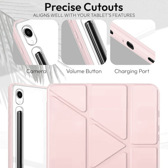 Husă Trifold Magnetică Samsung Galaxy Tab S10 Lite S10 FE 10.9" 2025 Smart Cover Suport Stilou Roz