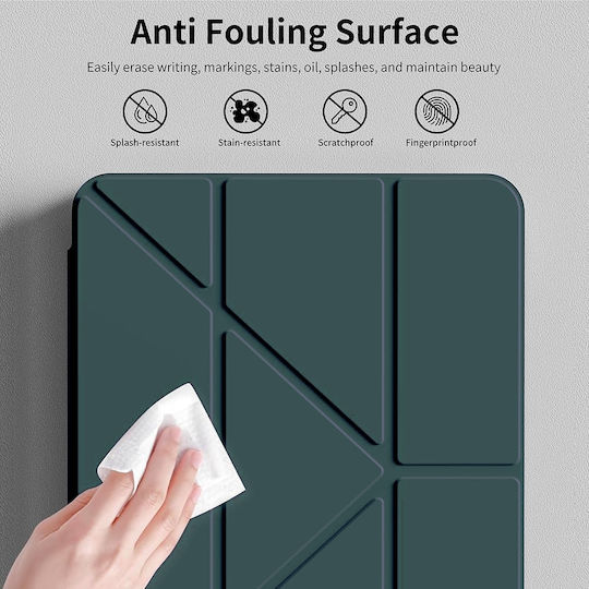 Husă Magnetică Trifold Samsung Galaxy Tab S10 Lite S10 Fe 10.9" 2025 Smart Cover Suport Stilou Verde Marin