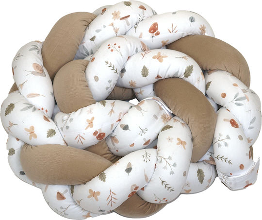 Amy Crib Bumpers Braided Inside Beige 21x180cm