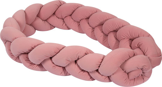 Amy Crib Bumpers Braided Inside Pink 21x180cm
