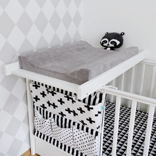 Woodies Safe Dreams Hard Changing Pad cu capac din lemn Gri 70x40cm