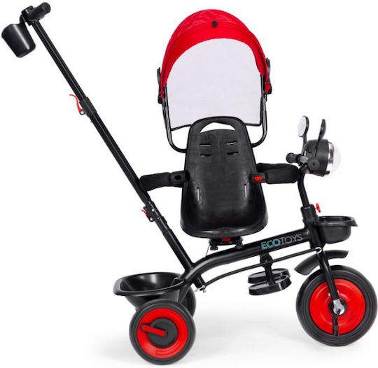 Ecotoys Convertible Kids Tricycle with Parental Handle 3 in 1 for 6 Months Red