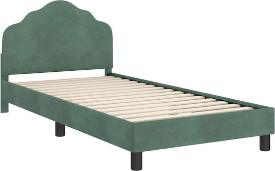 Pat pentru Copii Single Albastru deschis pentru Saltea 90x190cm