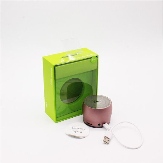 Ewa A116 Ηχείο Bluetooth 3W με Διάρκεια Μπαταρίας έως 6 ώρες Χρυσό