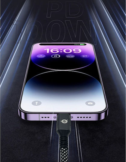 Conceptronic USB 3.2 Kabel USB-C männlich - USB-C 100W PD Schwarz 1,2m ETTA07B12