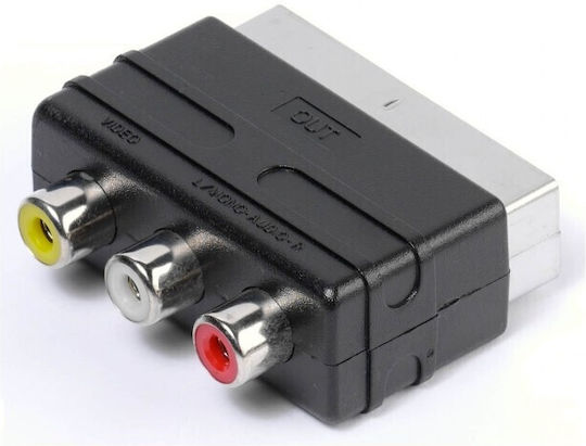 Scart Männlich Zu RCA Weiblich Konverter 1Stück