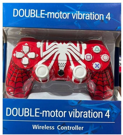 Doubleshock 4 Wireless Gamepad for PS4 Spiderman Red and White