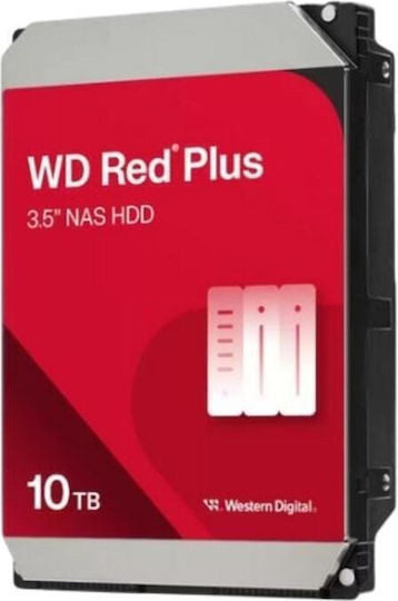 Western Digital Red Plus 10TB HDD Hard Disk 3.5" SATA III 7200rpm cu 512MB Cache pentru NAS WD100EFGX