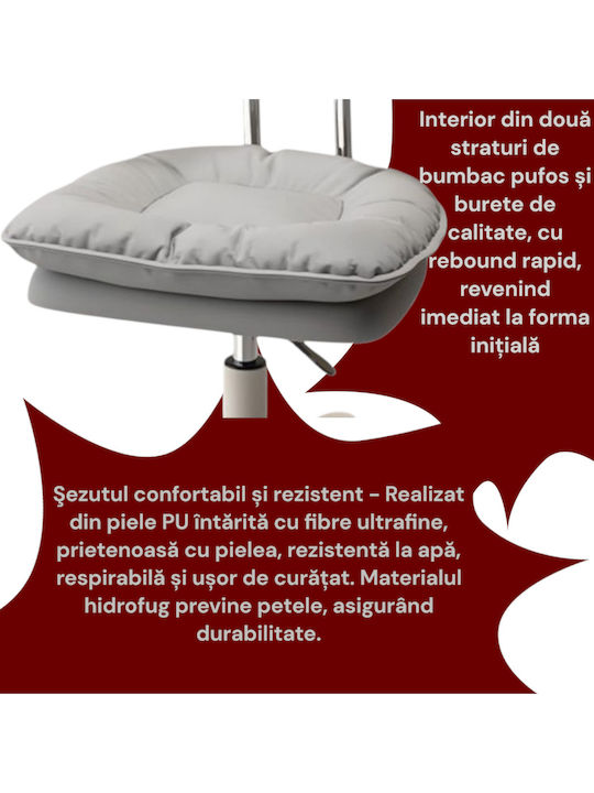 Scaun de Birou cu spătar Gri 42x46x65cm