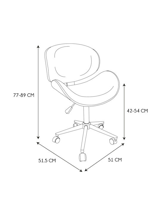 The Home Deco Factory Reno Office Chair with Adjustable Arms Grey