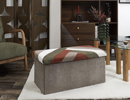Bench Stool With Storage Space Multicolour 76x38x38cm