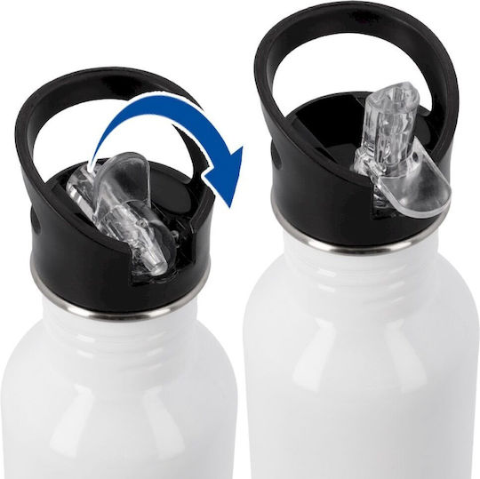 Koupakoupa Gremlins Water Bottle White Straw Stainless Steel 600ml