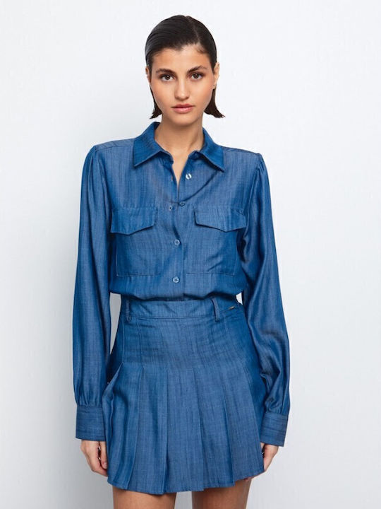 Женски Дънково Риза Medium Blue