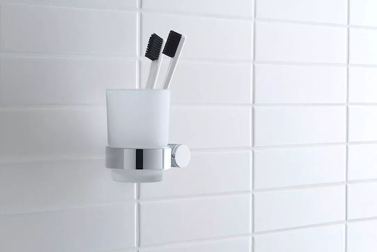 Duravit Επιτοίχια Ποτηροθήκη Ασημί
