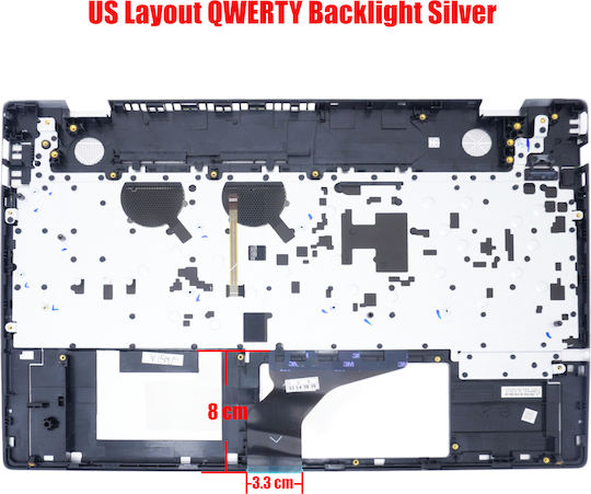 Tastatură Laptop Palmrest HP Pavilion 15-CS 15T-CS 15-CW 15-CS3006NV 15-CS1003NV 15-CS2006NV 15-CS3004NV L24752-001 L24753-001 L24754-001 L24755-001 US Iluminare Argintiu Cod 41264uspalm