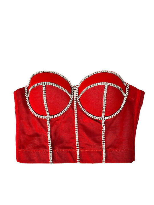 Bluza Damă Corset Roșie