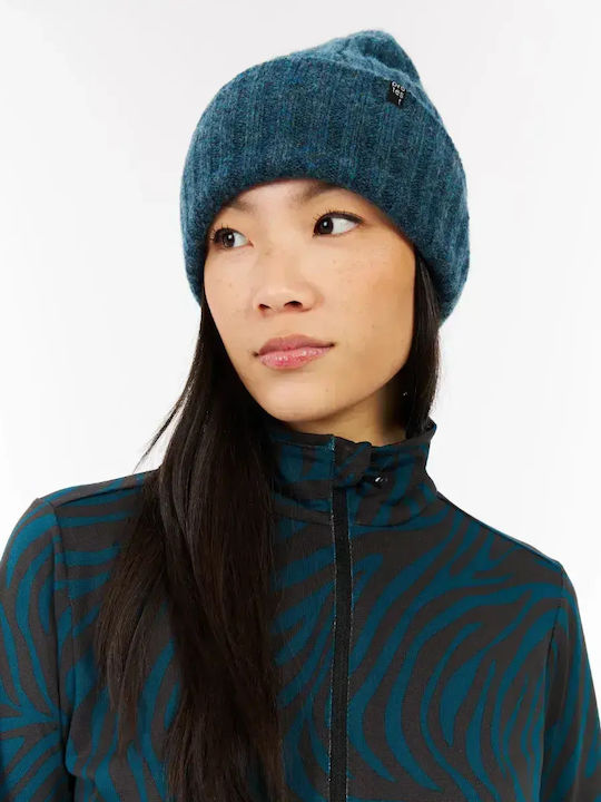 Winter Women's Fleece Blouse with Zipper Rainstorm Blue