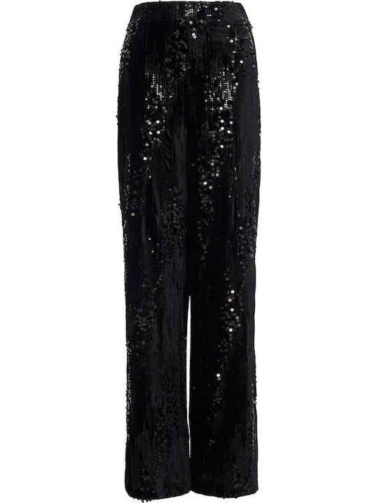 Sequin Xmas Edition Дамско Текстил Панталон Black с Пайети