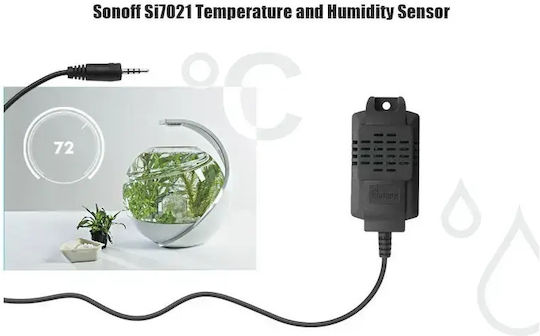Sonoff Temperature Humidity Sensor Si7021 Wifi 2.5mm Black