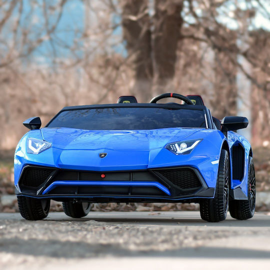 Lamborghini Aventador SV Two Seater with Remote Control Licensed 24 Volt Blue for 3+ Years Old