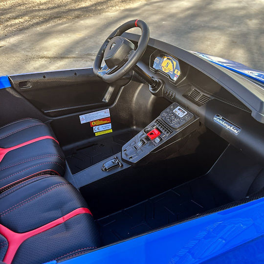 Lamborghini Aventador SV Two Seater with Remote Control Licensed 24 Volt Blue for 3+ Years Old