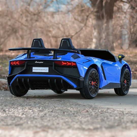 Lamborghini Aventador SV Two Seater with Remote Control Licensed 24 Volt Blue for 3+ Years Old