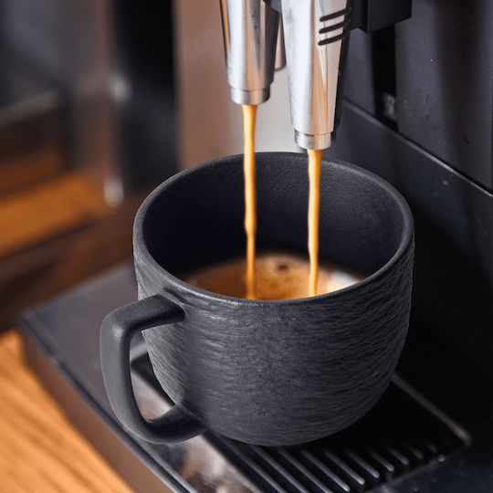 Miamio Set of Cups Coffee Ceramic Black 450ml 4pcs
