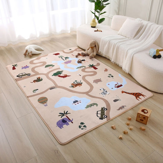 Hakuna Matte Χειροποίητο Παιδικό Χαλί Κοραλί 150x200cm Πάχους 15mm