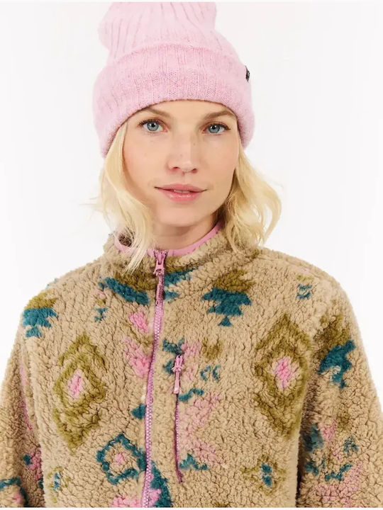 Fleece Γυναικεία Ζακέτα με Φερμουάρ Bamboo Beige