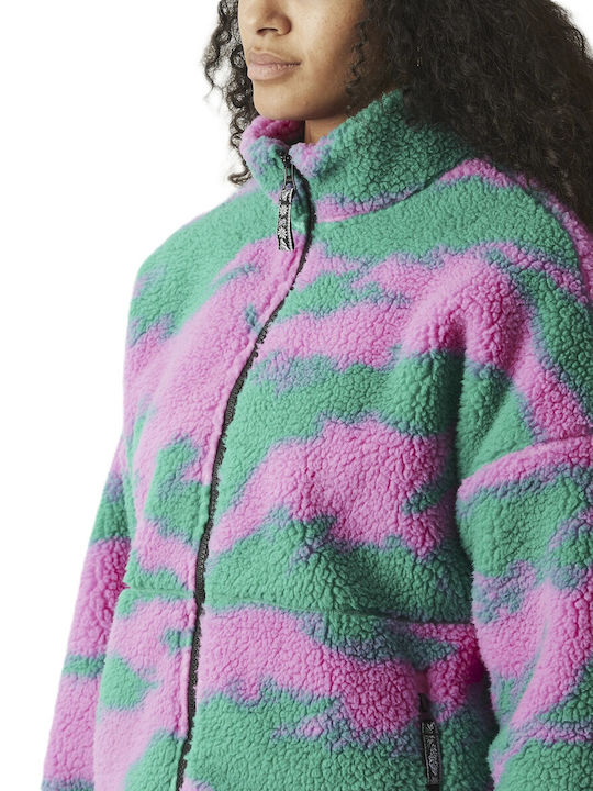 Women's Cardigan with Zipper Fuchsia