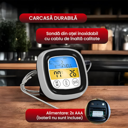 Digital Thermometer Backofen mit Nadel +20°C / +20°C