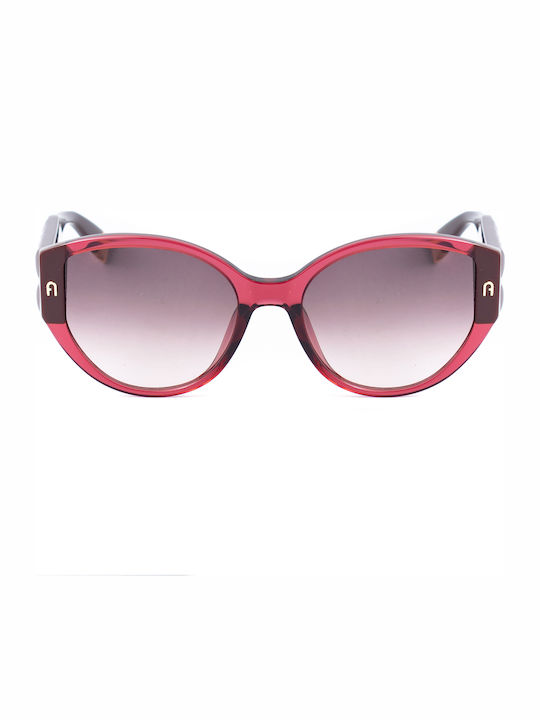 Furla Women’s Sunglasses with Brown Horn-Rimmed Frame and Brown Lens SFU784 0AFD