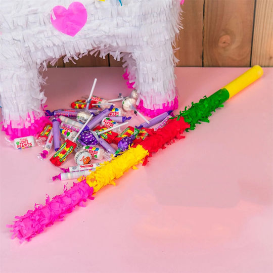 Bețișor Piñata Flippy Din Carton Durabil Decorat Cu Hârtie Creponată Lungime 59 Cm Multicolor