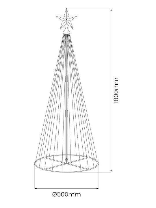 Christmas Tree 180cm with LED Lighting