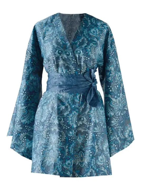 Kentia Winter Women's Robe Blue Stylish Sharif