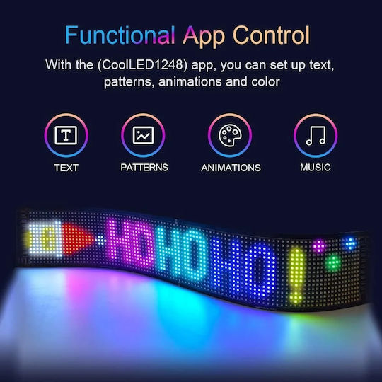 Flexibler Led Matrix Schilder Bluetooth 16×144 Pixel Jn-2853-84