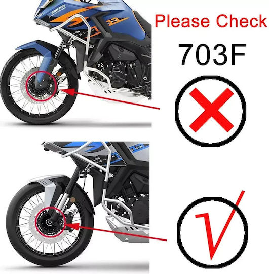 Προστατευτικό Άξονα Εμπρόσθιου Τροχού Zontes 703f 703r 703rr 703f Adventure 2024–2025 – Μπλέ Aif360