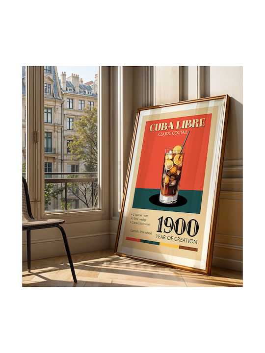 Poster Vintage Cuba Libre Classic Cocktail Pst25378 21cm X 30cm