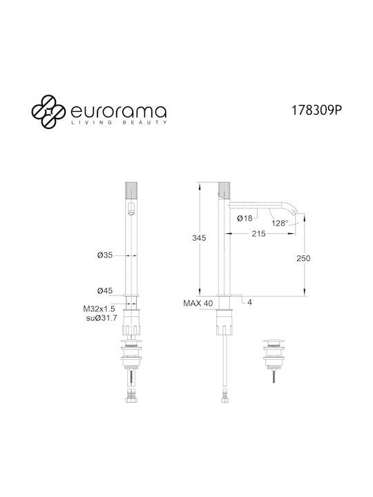 Eurorama Mixing Sink Faucet