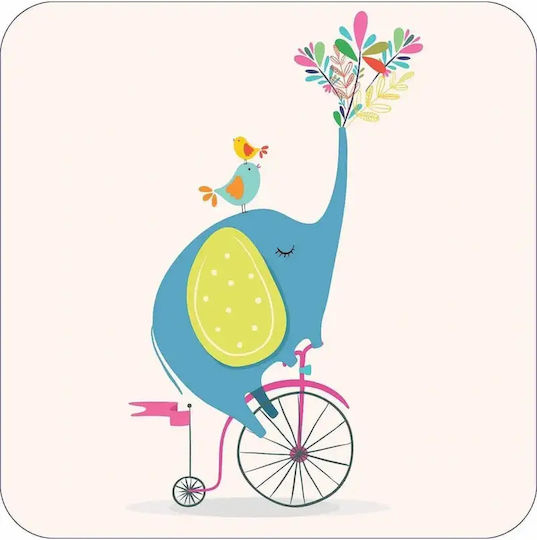 SteweHome Badematten Set Elefanten-Design Fahrrad 50x50cm