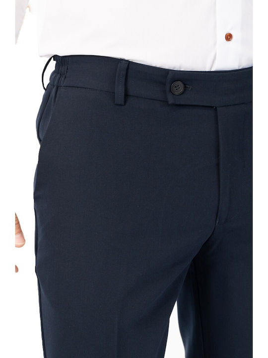 Trousers in Slim Fit Navy Blue